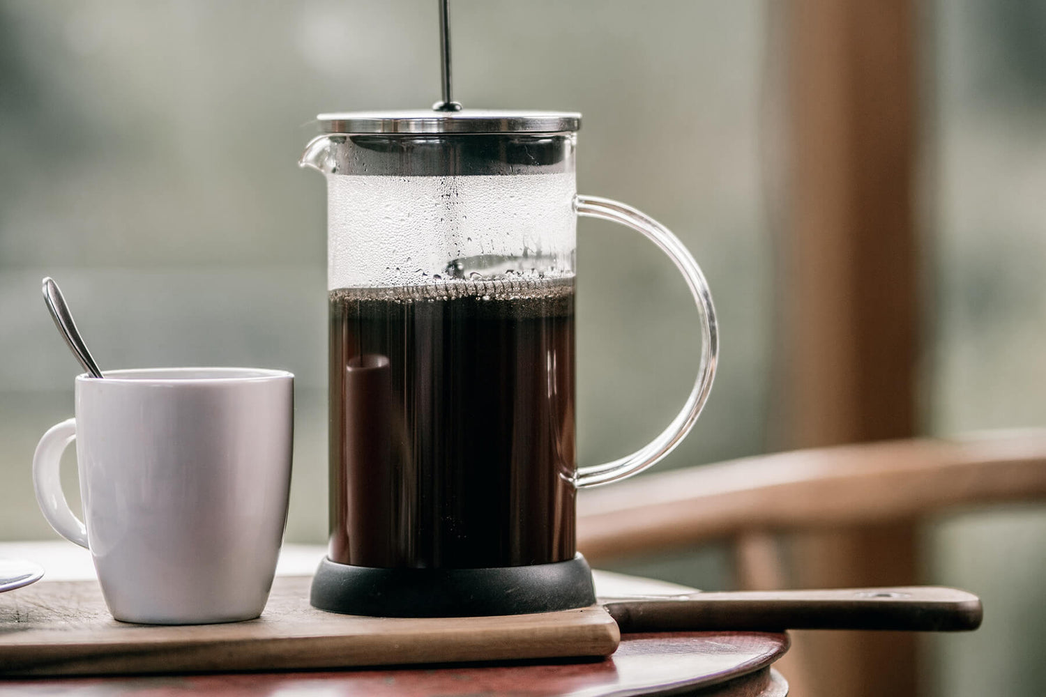 French Press Coffee Brewing